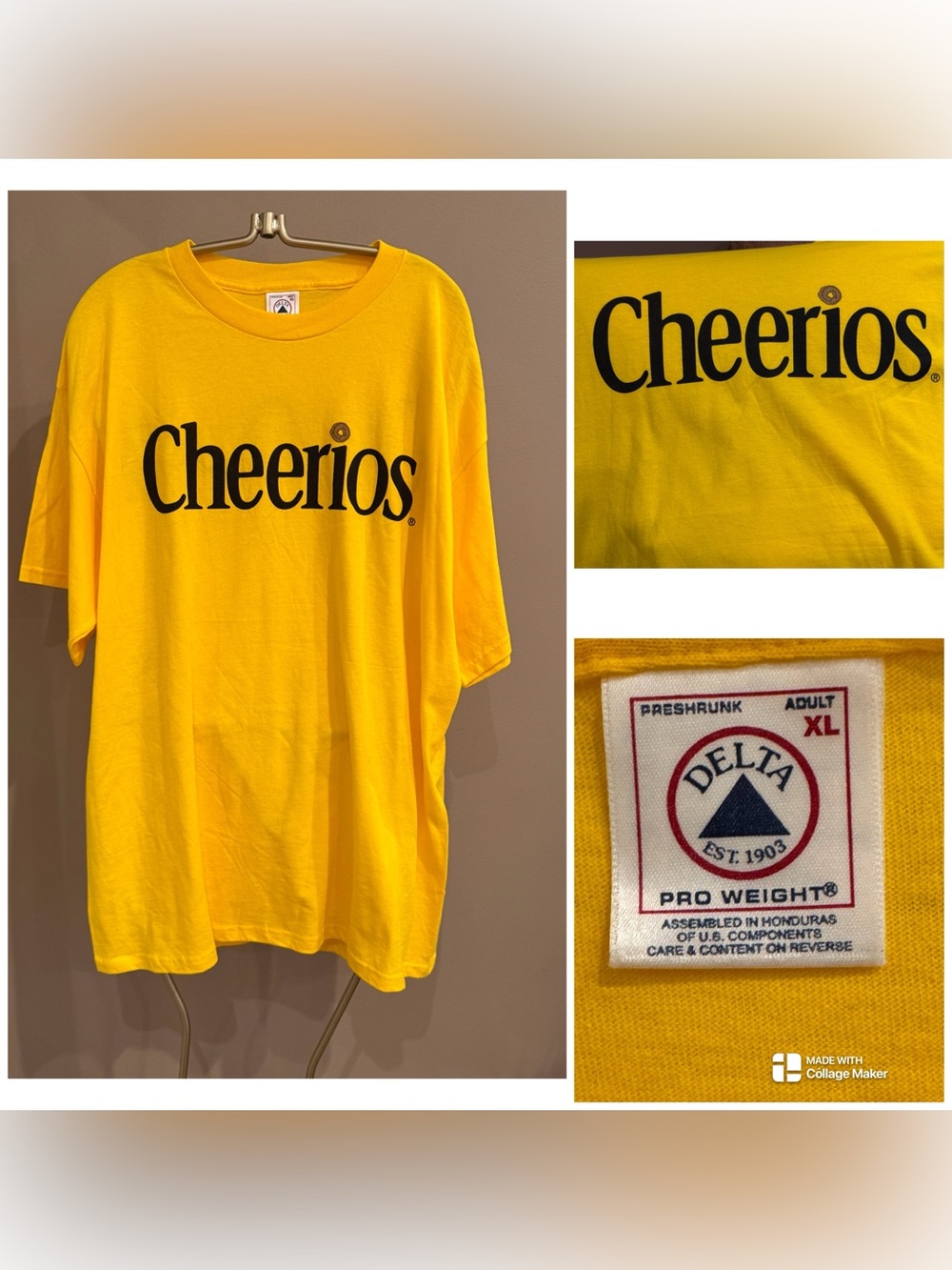 Vintage Y2K Delta Pro Weight Cheerios Logo T-shirt